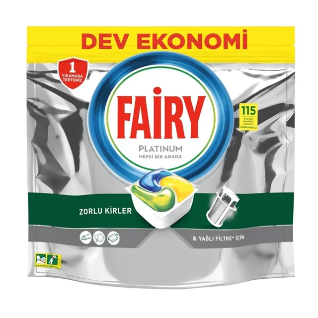 قرص ماشین ظرفشویی ۱۱۵ عددی پلاتینوم فیری (Fairy)