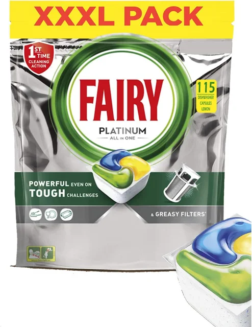 قرص ماشین ظرفشویی ۱۱۵ عددی پلاتینوم فیری (Fairy)
