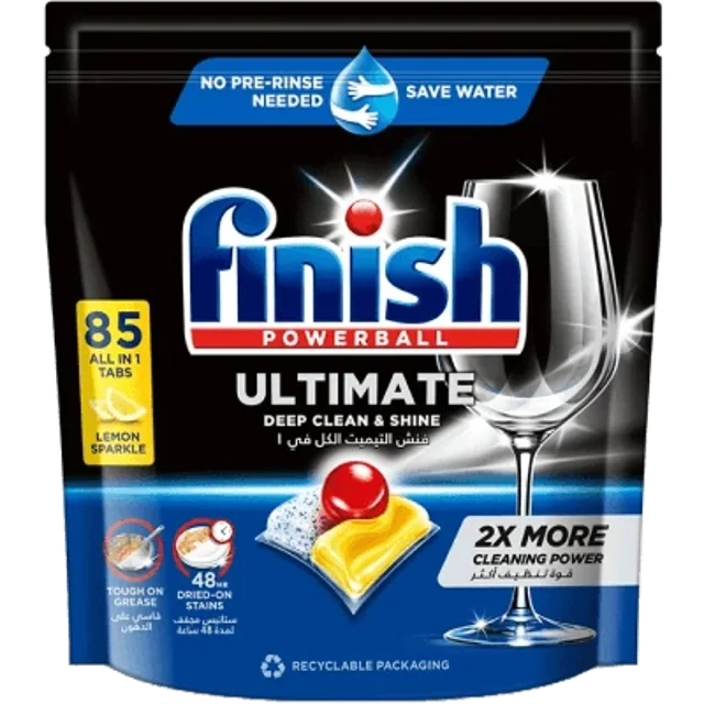 قرص ماشین ظرفشویی کوانتوم ultimate 85 عددی با رایحه لیمو Finish
